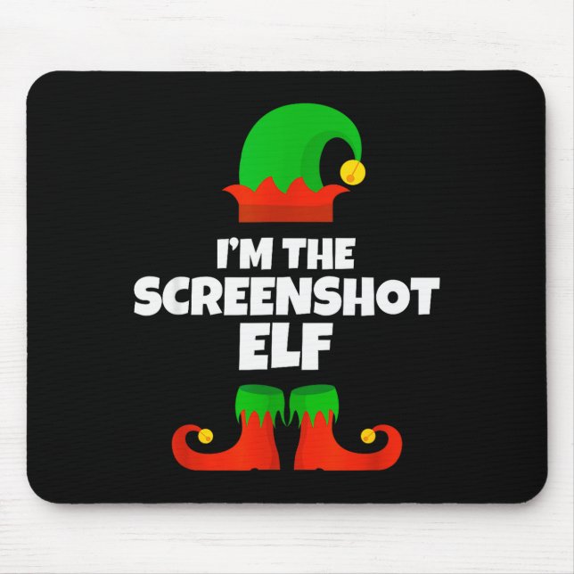 Tapis De Souris I'm The Screenshot Elf Family Pajama Christmas Fun (Devant)