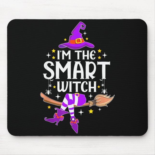 Tapis De Souris I'm The Smart Witch Halloween Matching Group Costu (Devant)