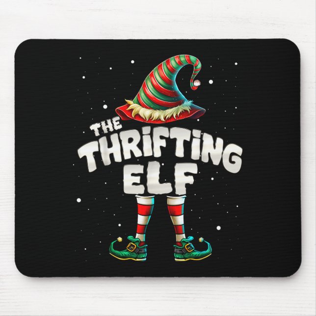 Tapis De Souris I'm The Thrifting Elf Family Matching Group Christ (Devant)