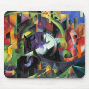 Tapis De Souris Image avec du bétail par Franz Marc, Art Vintage