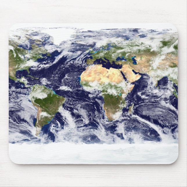 Tapis De Souris Image couleur vraie de toute la Terre (Devant)