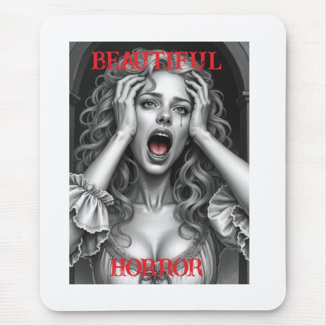 Tapis De Souris Image d'horreur (Devant)