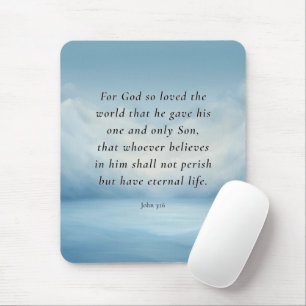 Tapis De Souris Image du verset biblique Jean 3:16