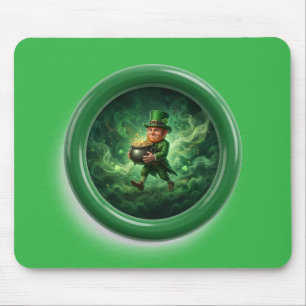 Tapis De Souris Image Fantastique Lutins Portant un Pot d'Or