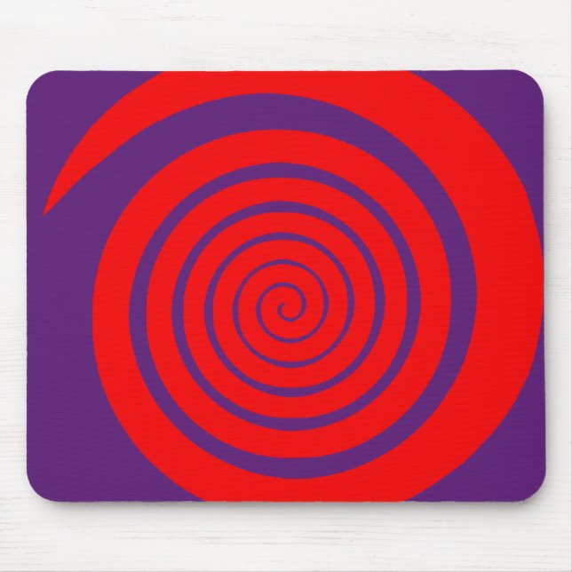 Tapis De Souris image hypnotique rouge (Devant)