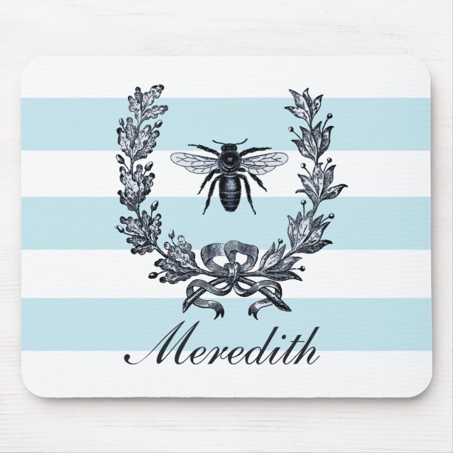 Tapis De Souris Image souveraine française de guirlande d'abeille (Devant)