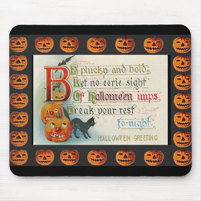 Tapis De Souris Images d'Halloween vintages (Devant)
