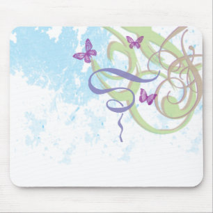 Tapis De Souris Imaginaire de ressort - remous et papillons -