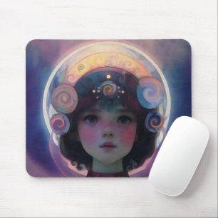Tapis De Souris Imaginaire éthérée Céleste gardien du rêve d'enfan