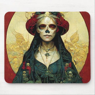 Tapis De Souris Imaginaire foncé Gothique Skull Femme