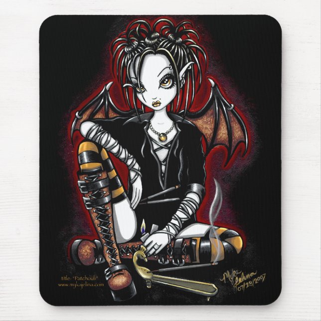 Tapis De Souris Imaginaire foncé Mousepad d'encens de Faery de (Devant)