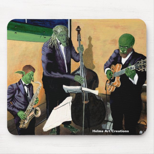 Tapis De Souris Imaginaire Jazz Blues Musiciens Musique Art Mousep (Devant)