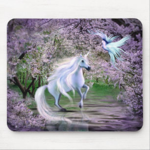 Tapis De Souris imaginaire Unicorne de printemps