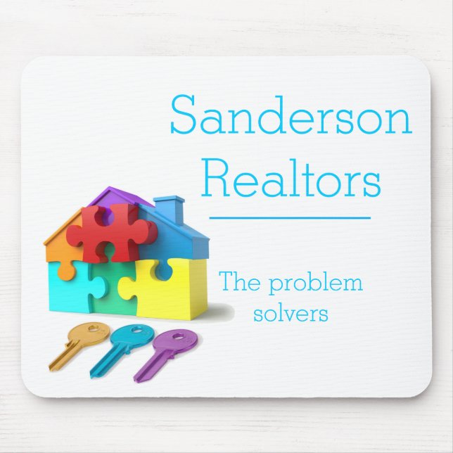 Tapis De Souris Immobiliers, assurance à la maison, agent (Devant)