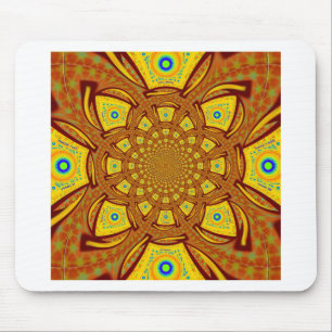 Tapis De Souris Impression d'art Kaleidoscope d'or