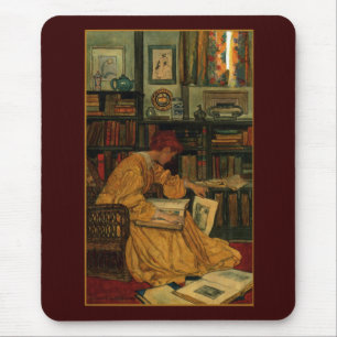 Tapis De Souris Impression d'art pour amateur de livres anciens   