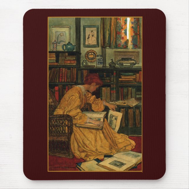 Tapis De Souris Impression d'art pour amateur de livres anciens |  (Devant)