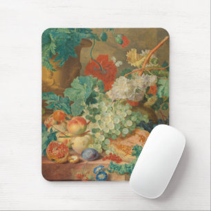 Tapis De Souris Impression de fruits et fleurs vintage pour cuisin