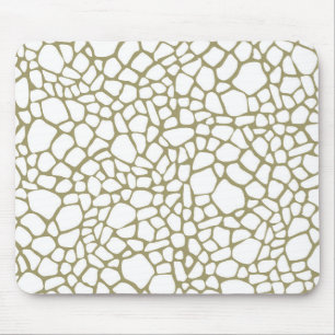 Tapis De Souris Impression de girafe blanche or