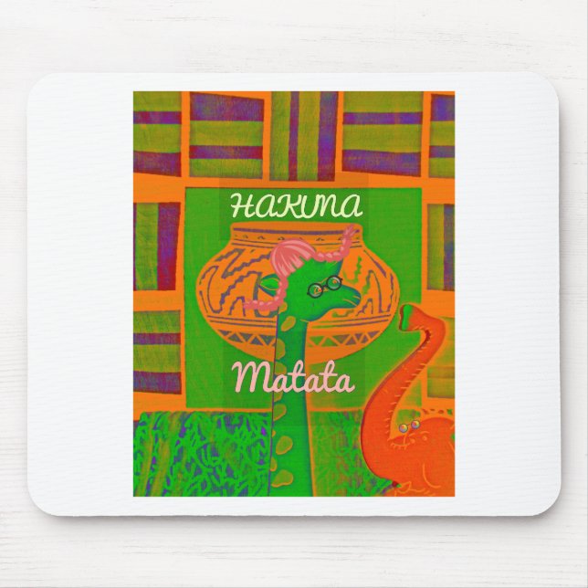 Tapis De Souris Impression de la Giraffe Hakuna (Devant)