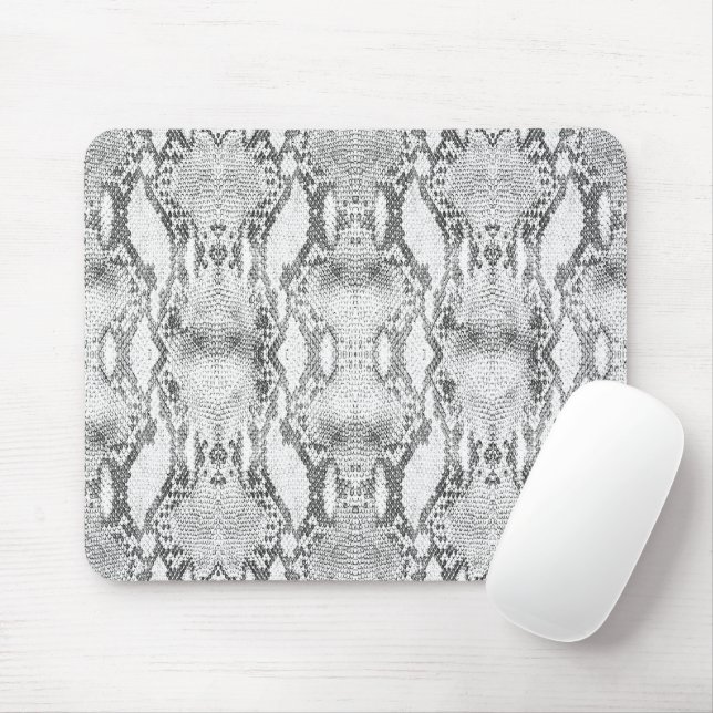 Tapis De Souris Impression de peau de serpent blanc (Avec souris)