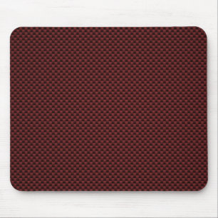 Tapis De Souris Impression de style en fibre de carbone rouge rubi