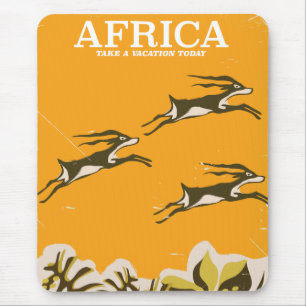 Tapis De Souris Impression de vacances vintage africaines