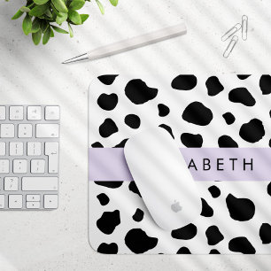 Tapis De Souris Impression De Vache, Spots De Vache, Noir Et Blanc
