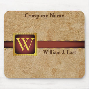 Tapis De Souris Impression En Cuir Tan Chamois Perdoné