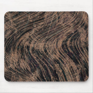 Tapis De Souris Impression en marbre Abstrait noir