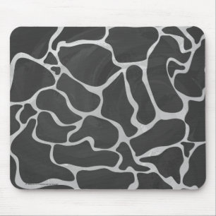 Tapis De Souris Impression Giraffe noir et gris clair