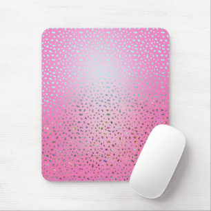 Tapis De Souris Impression guépard rose pailleté