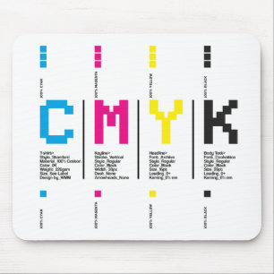 Tapis De Souris Impression manuscrite CMYK Graphic Designer