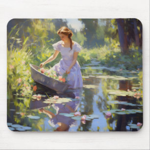 Tapis De Souris Impressionnisme de Girl River
