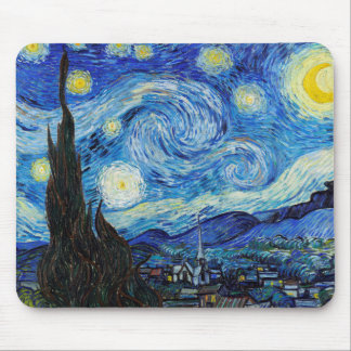 Tapis De Souris Impressionnisme Vincent Van Gogh Starry Starry Nui