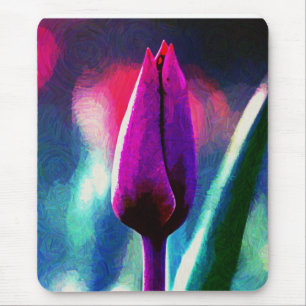 Tapis de souris impressionniste Tulipe violette en