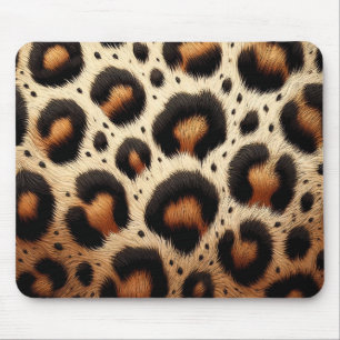 Tapis De Souris Imprimé animalier taches de fourrure léopard beige