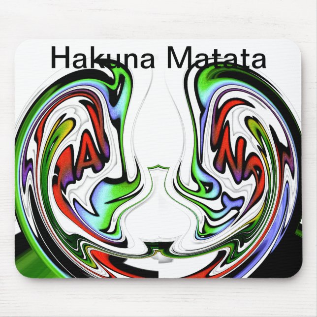 Tapis De Souris Imprimer Hakuna Matata Whirl Art Extraordinaire (Devant)