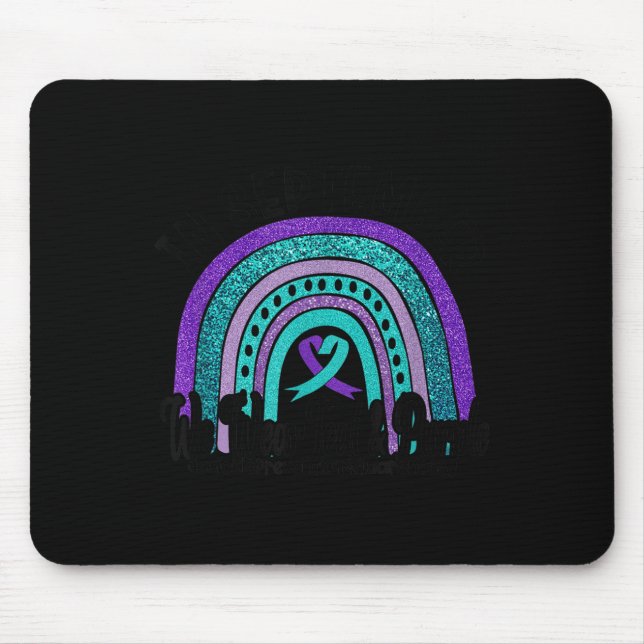 Tapis De Souris In September Wear Teal And Purple Rainbow Suicide  (Devant)