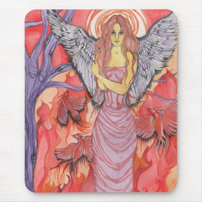 Tapis De Souris Incinération Mousepad d'oiseau du feu (Devant)