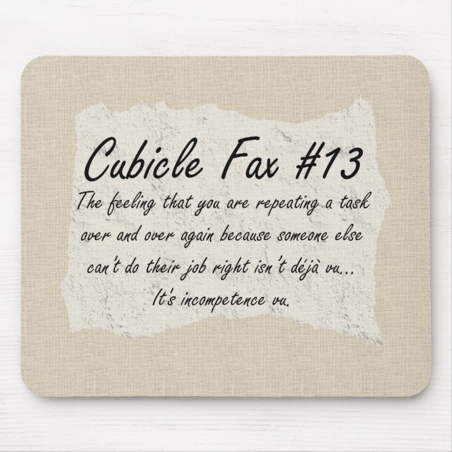 Tapis De Souris Incompétence de collègue (Devant)