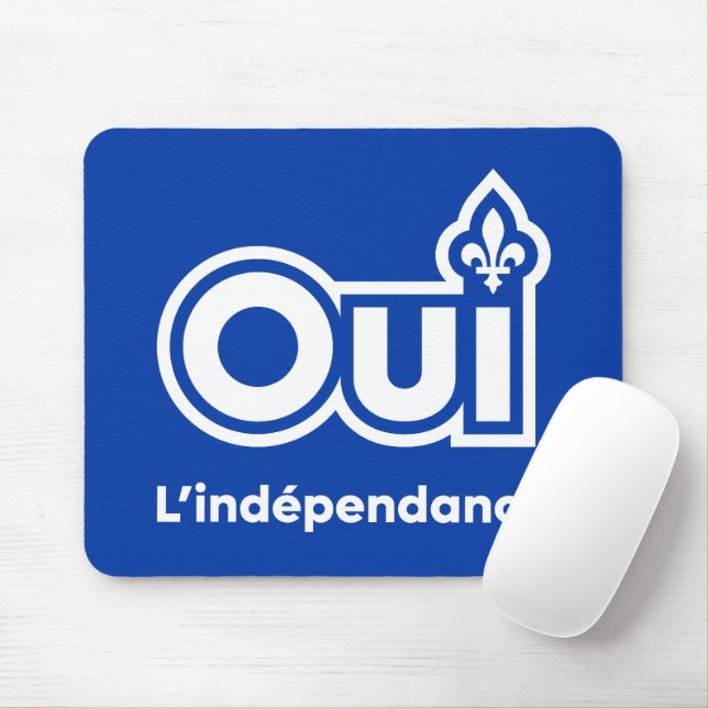 Tapis De Souris Indépendance du Québec OUI (Avec souris)