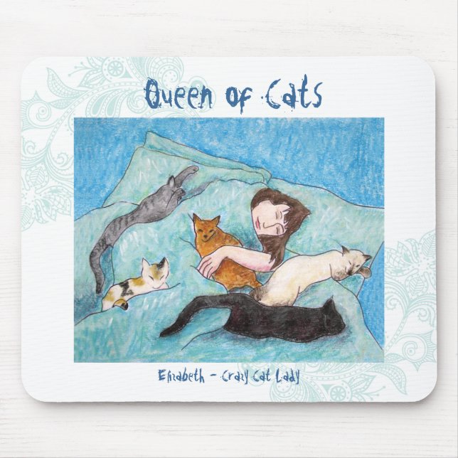 Tapis de souris indépendant de chat de turquoise (Devant)