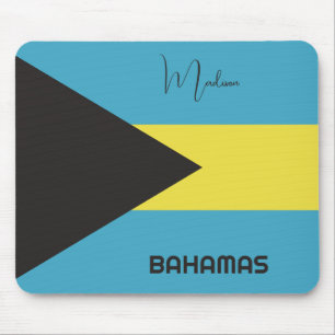 Tapis De Souris Indicateur Bahamas du nom personnalisé