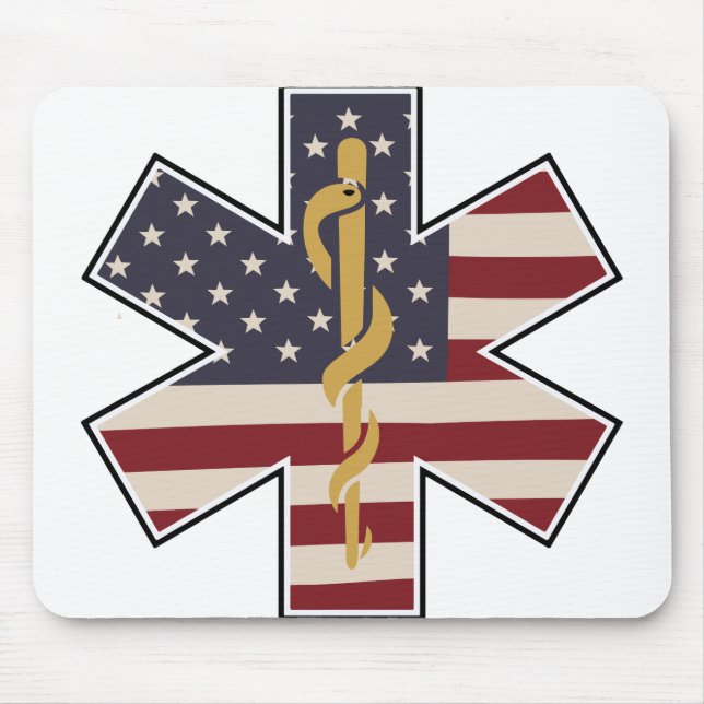 Tapis De Souris Indicateur Usa du statut de travailleur Médicale d (Devant)