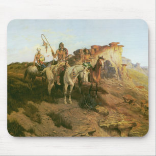 Tapis De Souris Indiens vintages, Prowlers of the Prairie, Seltzer