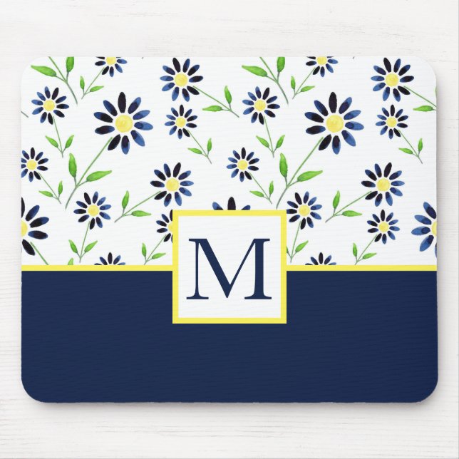 Tapis De Souris Indigo Daisy Motif (Devant)