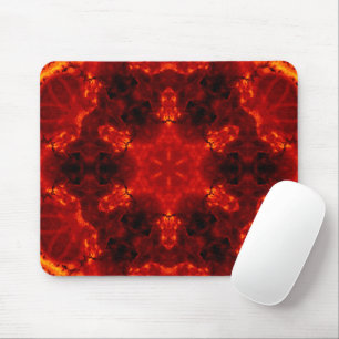 Tapis De Souris Inferno Nexus - Fiery Kaleidoscope Art