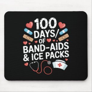 Tapis De Souris Infirmière 100 Jours D'école 100 Jour Bandages Élè