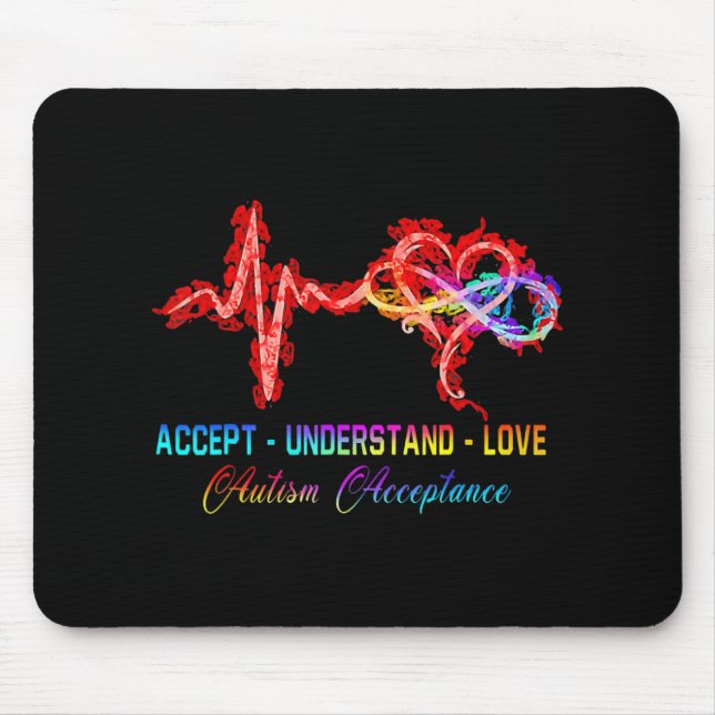 Tapis De Souris Infirmière Autisme Accepter Comprendre Amour Autis (Devant)